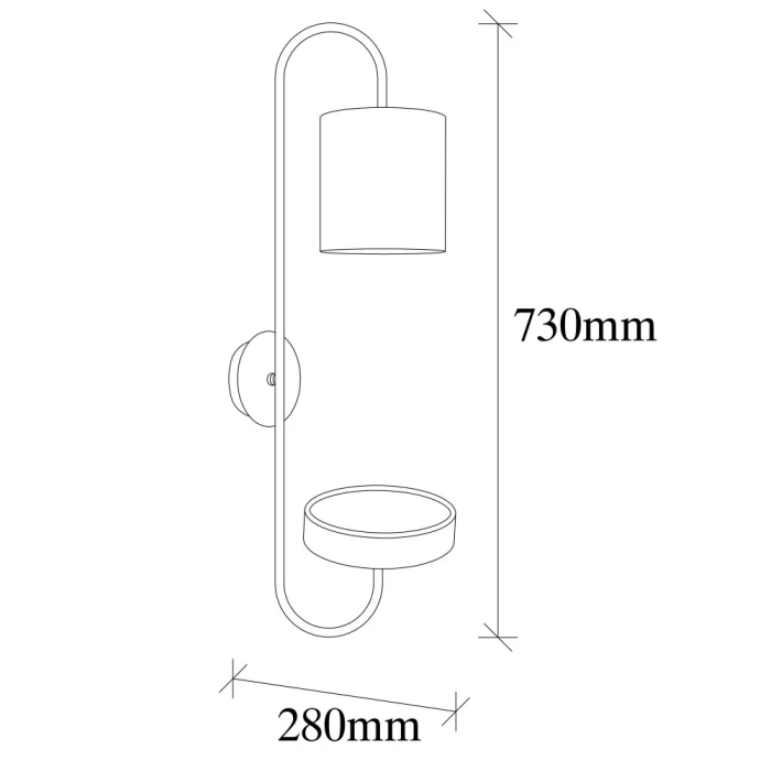 Sanming Aplique OPV-892OPV1208 Blanc/Madera/Rojo 1