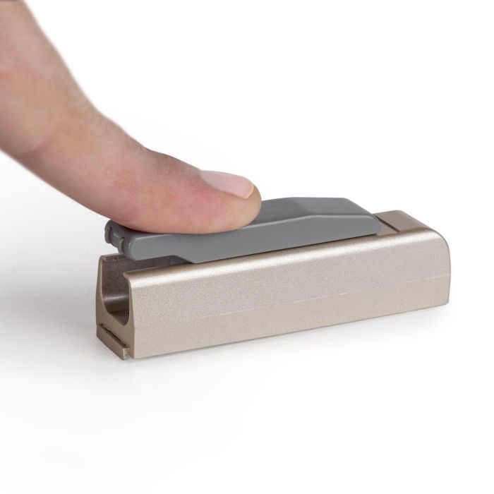 Emuca Lot de 10 pistons amortisseurs pour portes Relevable Mildy, Fermeture amortie, Plastique, Nickel mat 3