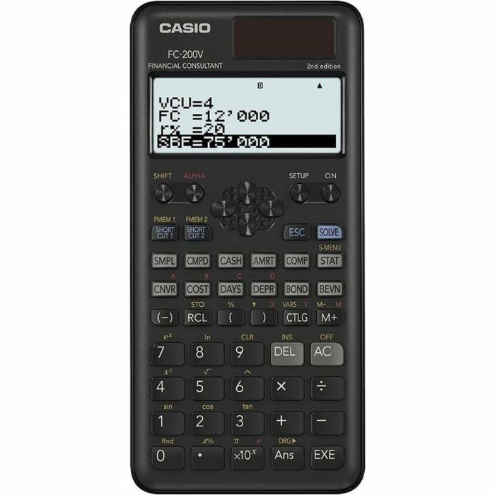 Calculatrice Casio FC-200V-2-W-ET Noir 6