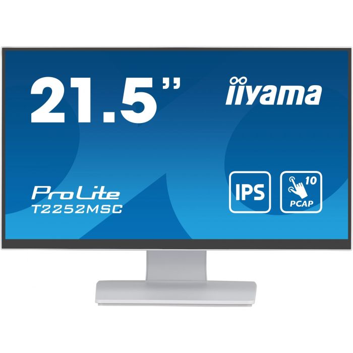 54,5cm/21,5" (1920x1080) iiyama ProLite T2252MSC-W2 16:9 FHD IPS Touch 5ms HDMI DP Speaker White 1