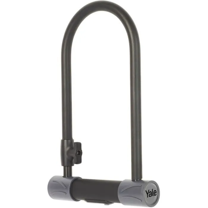 Yale Antivol U Vélo et ATV, Acier Durci, Double Verrouillage Haute Sécurité, 230 x 115 x 13 mm, Certification Secure Silver 0