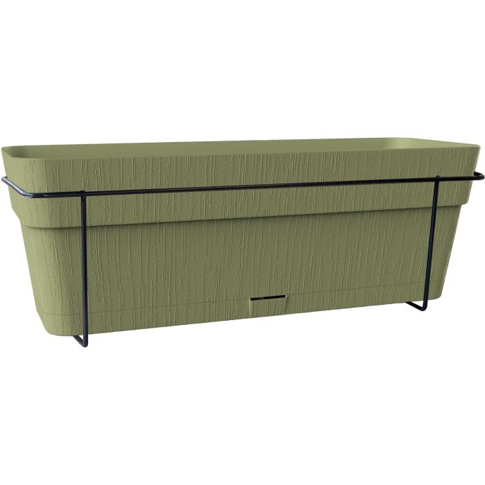 Stefanplast Balconnière ETHICA - 50x18x17 cm - 9 Litres - Vert olive - Jardinière de balcon robuste Stefanplast Balconnière ETHICA - 50x18x17 cm - 9 Litres - Vert olive - Jardinière de balcon robuste