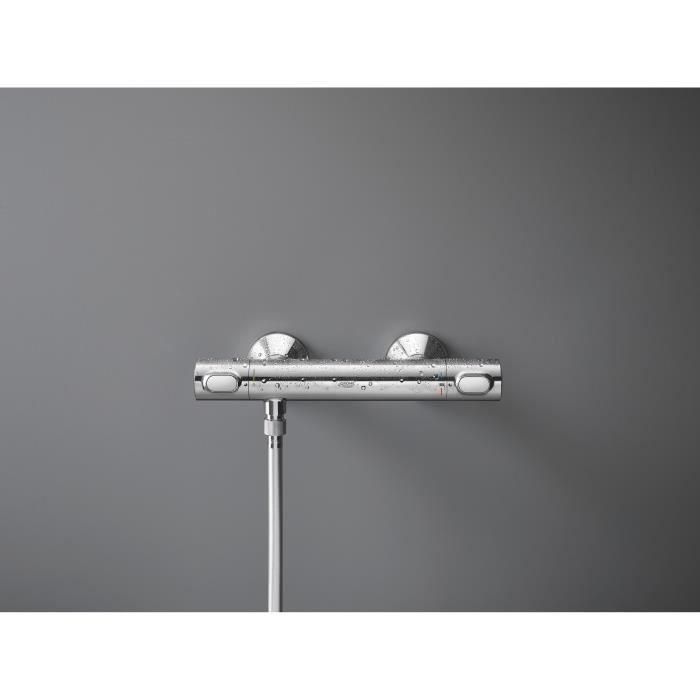 Mitigeur thermostatique douche GROHE Precision Flow - Montage mural - Protection anti-brûlure - Chromé 1 Mitigeur thermostatique douche GROHE Precision Flow - Montage mural - Protection anti-brûlure - Chromé 1