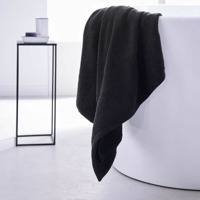 Serviette de toilette TODAY Essential Maxi 90 x 150 cm Noir 2 Serviette de toilette TODAY Essential Maxi 90 x 150 cm Noir 2