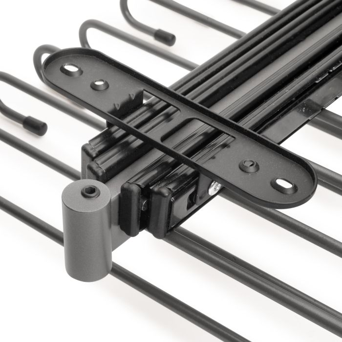 Emuca Porte-pantalons extractible, 11 tiges, guides d'extraction totale, Acier, Titane 4 Emuca Porte-pantalons extractible, 11 tiges, guides d'extraction totale, Acier, Titane 4