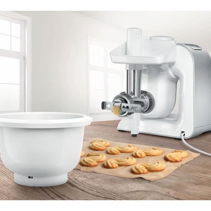 Accessoires Baking Sensation - BOSCH - MUZ5BS1 - Hachoir a viande - Grille 5 mm - Accessoire biscuit 4 formes - Bol  3,9 L 2