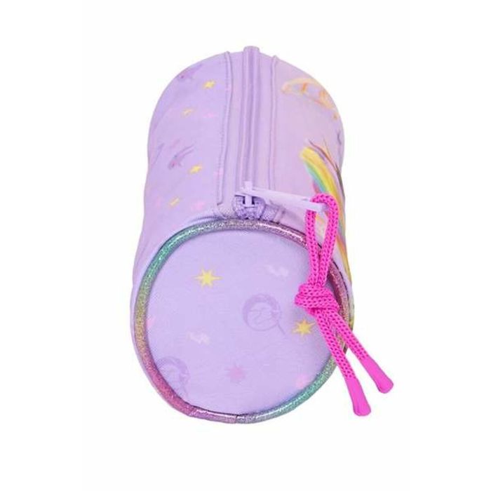 Trousse d'écolier cylindrique Unicorn Academy Lila 20 x 7 x 7 cm 1