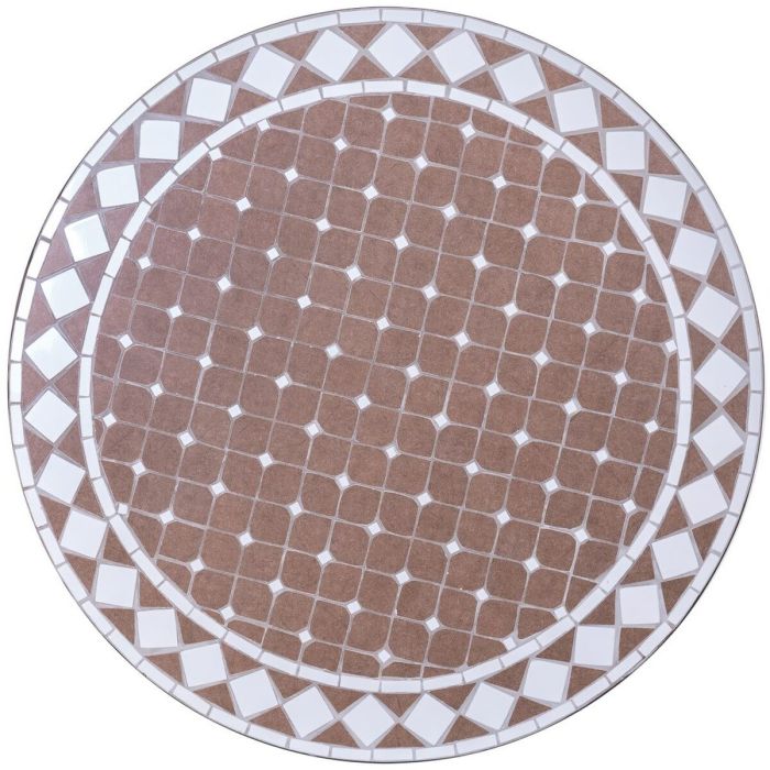 Table d'appoint Persea Blanc Marron Céramique 90 x 90 x 75 cm 1