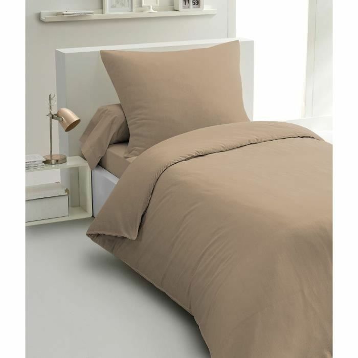 Home Linge Passion HP72071 Ensemble Couette 2 Pièces Microfibre 140 x 200 cm Beige