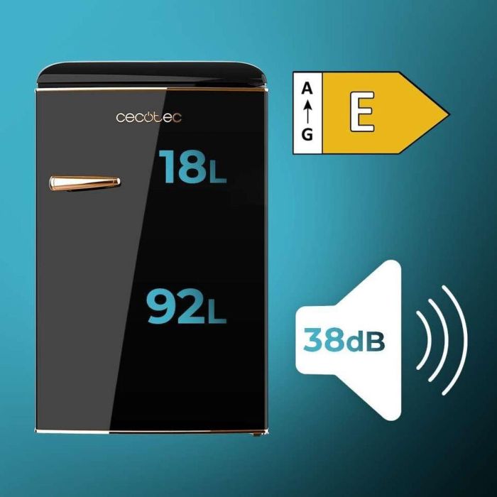 Cecotec Réfrigérateur indépendant 110L Bolero CoolMarket TT 2 portes noir E 6