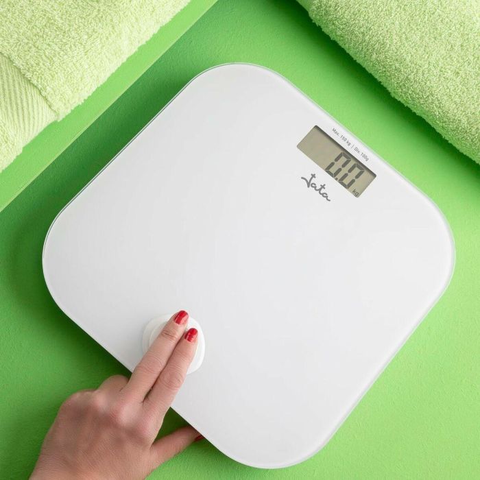 Balance Numérique de Salle de Bain JATA HBAS1907 Blanc Verre trempé 150 kg 180 kg 12 Balance Numérique de Salle de Bain JATA HBAS1907 Blanc Verre trempé 150 kg 180 kg 12