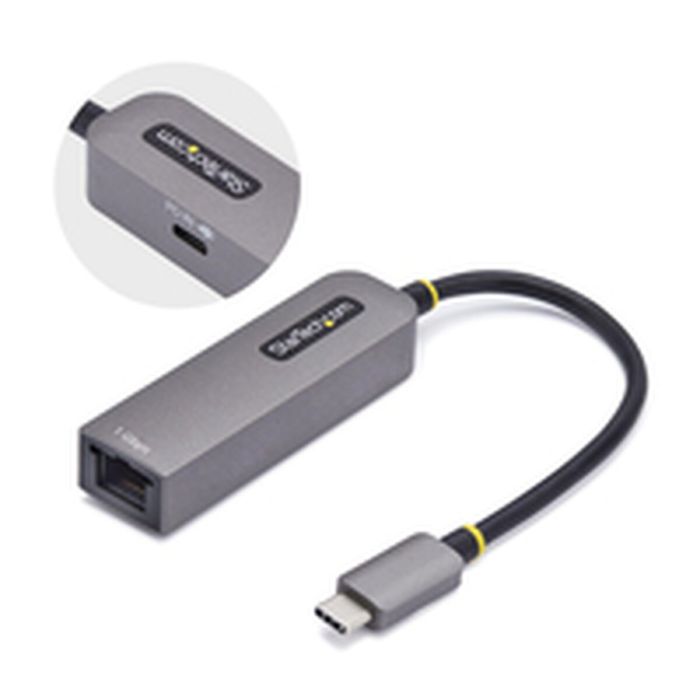 Câble USB Startech 1GPD3-USB-C-ETHERNET Gris 1