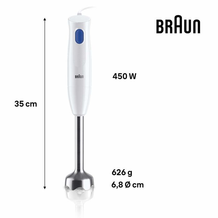 Bol mixeur Braun MQ10.001MWH Blanc 450 W 14