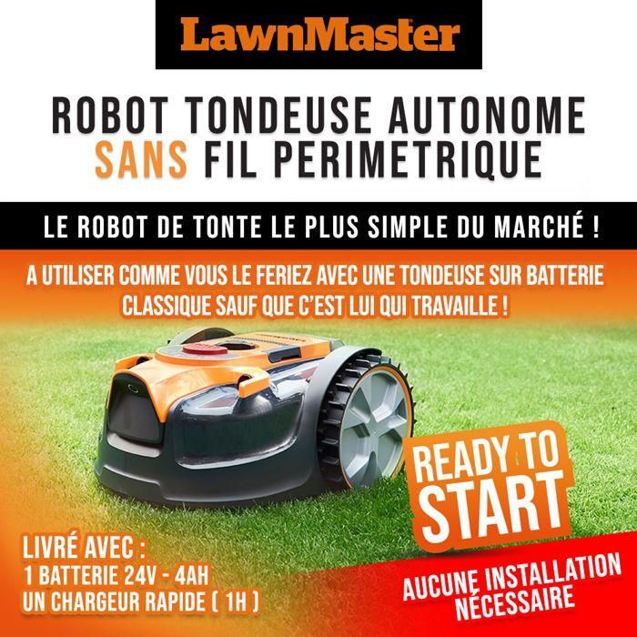 Robot tondeuse autonome - LAWNMASTER - VRM16 - 24 V - 16 cm - Sans fil périmétrique 1 Robot tondeuse autonome - LAWNMASTER - VRM16 - 24 V - 16 cm - Sans fil périmétrique 1