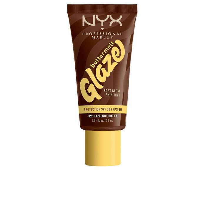 Écran solaire visage NYX BUTTERMELT GLAZE Nº 09-Hazelnut Butta Spf 30 30 ml