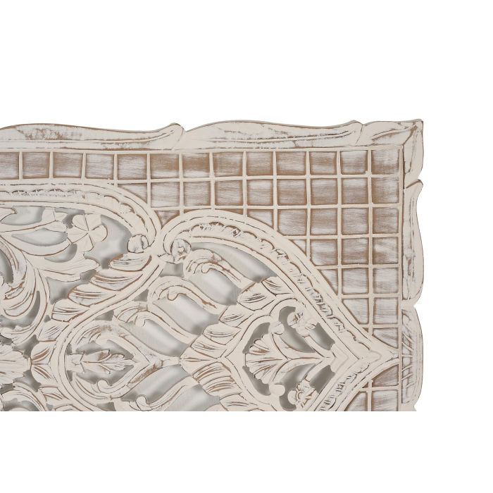 GINER Y COLOMER Cabecero en MDF Blanc Vieilli - Tête de lit décorative en bois de mangle, finition patinée 1