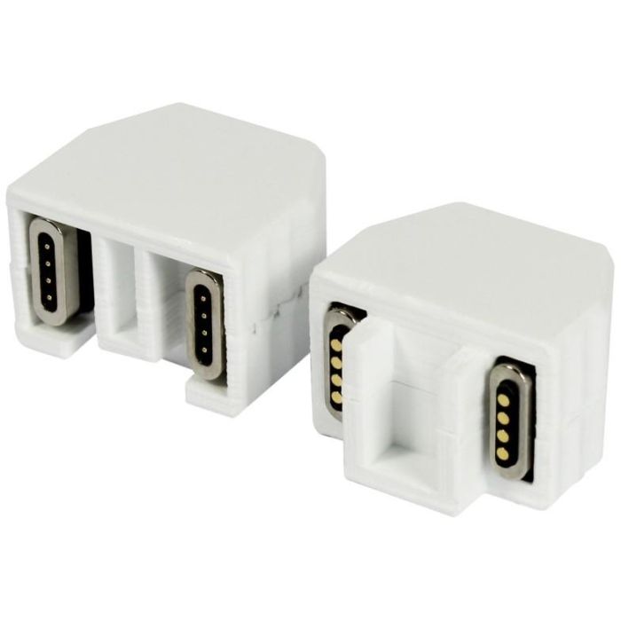 ALLNET TP-TP Kupplung CAT6A Buchse 1:1 8-pol. RJ45 magnetische Sicherungskupplung Abwurfbuchse PoE fähig bis zu 10GBit 2