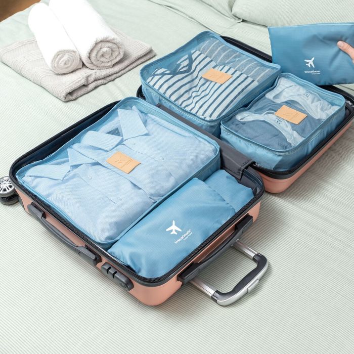 Ensemble de sacs de rangement pour bagage Luggan InnovaGoods 6 Pièces 8 Ensemble de sacs de rangement pour bagage Luggan InnovaGoods 6 Pièces 8