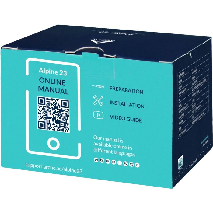 K Cooler AMD Arctic Alpine 23 |AM4, AM5 7 K Cooler AMD Arctic Alpine 23 |AM4, AM5 7