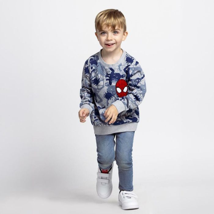 Sweat sans capuche enfant Spider-Man Gris 1 Sweat sans capuche enfant Spider-Man Gris 1