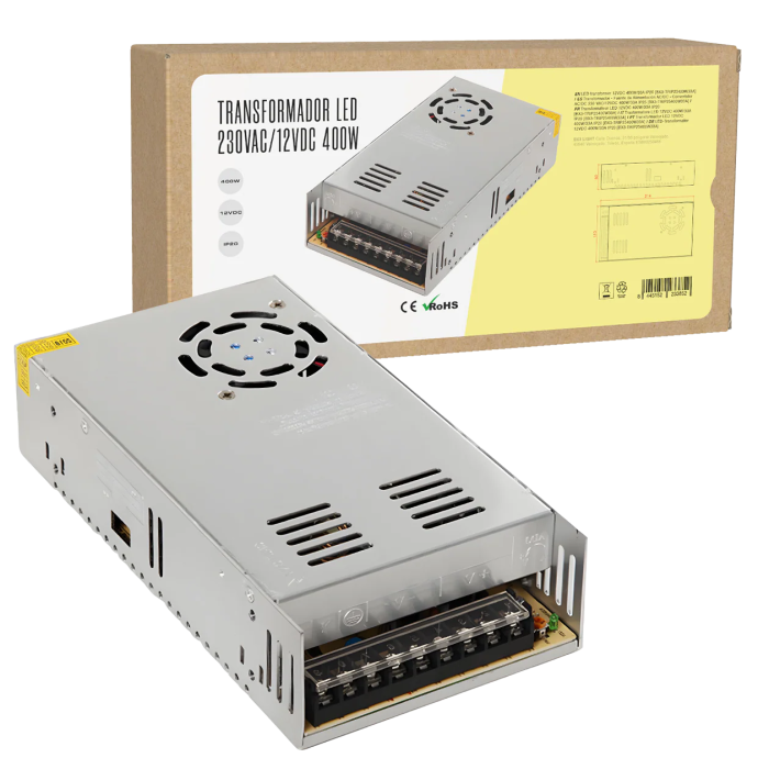 BX3 LIGHT Alimentation AC/DC Convertisseur 230V AC/12V DC 400W 33A IP25 - Alimentation pour LED, Éclairage, Signalisation - BX3-TRIP25400W33A BX3 LIGHT Alimentation AC/DC Convertisseur 230V AC/12V DC 400W 33A IP25 - Alimentation pour LED, Éclairage, Signalisation - BX3-TRIP25400W33A