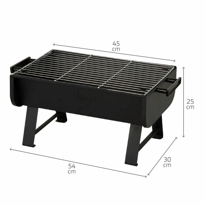 Barbecue Portable Aktive Acier 45 x 25 x 30 cm Noir (2 Unités) 3