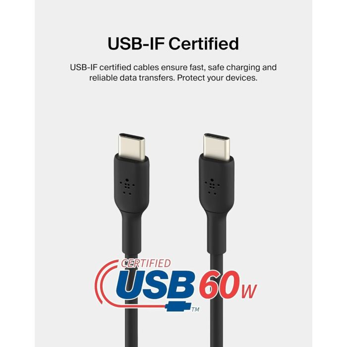 Câble USB-C Belkin CAB003bt2MBK Noir 2 m 12