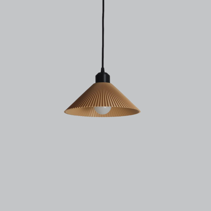 Lampe Suspendue Colt Beige/Fleuron Noir/Câble Noir 2