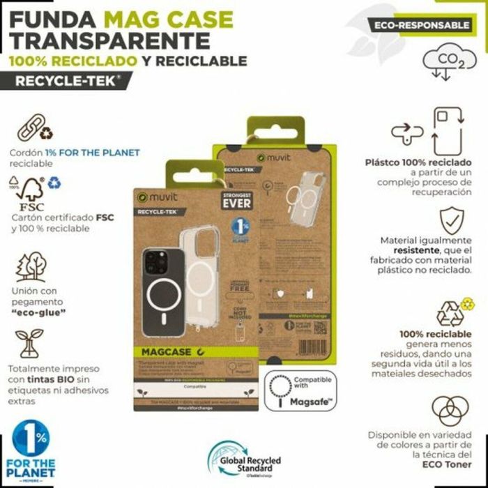 Protection pour téléphone portable Muvit iPhone 15 Plus Clear iPhone 15 Plus 9