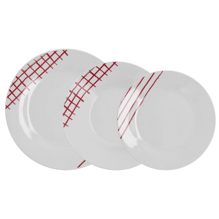 Assiettes Quid Kansas Rouge Céramique 18 Pièces 0 Assiettes Quid Kansas Rouge Céramique 18 Pièces 0