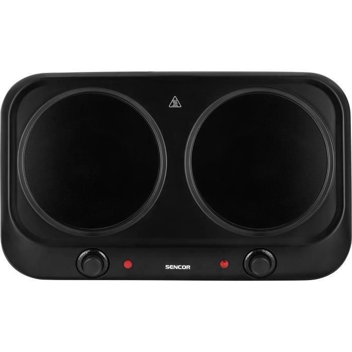 Sencor SCP 2263BK Plaque de cuisson infrarouge, 2 foyers en verre céramique (19 cm), 2400 W, noir Sencor SCP 2263BK Plaque de cuisson infrarouge, 2 foyers en verre céramique (19 cm), 2400 W, noir