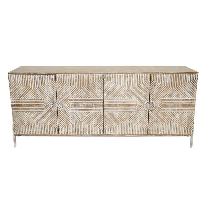 Buffet Home ESPRIT Blanc Bois de manguier 180 x 40 x 80 cm 4