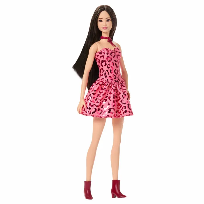 Barbie JJN59 - Poupée Fashionistas, Tenue Rose et Léopard, Jeu de Rôle et Expression Personnelle, Dès 3 Ans Barbie JJN59 - Poupée Fashionistas, Tenue Rose et Léopard, Jeu de Rôle et Expression Personnelle, Dès 3 Ans