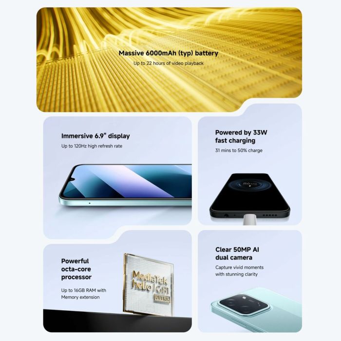 Smartphone Pocophone C85 6,9" ARM Cortex-A55 6 GB RAM 128 GB Vert 12