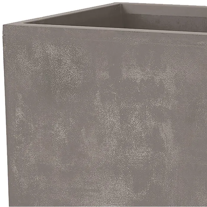 Deroma Millennium - Pot de fleurs rectangulaire marron 97 litres avec réserve d'eau et roulettes - Design contemporain pour intérieur et extérieur - Longueur 99 cm