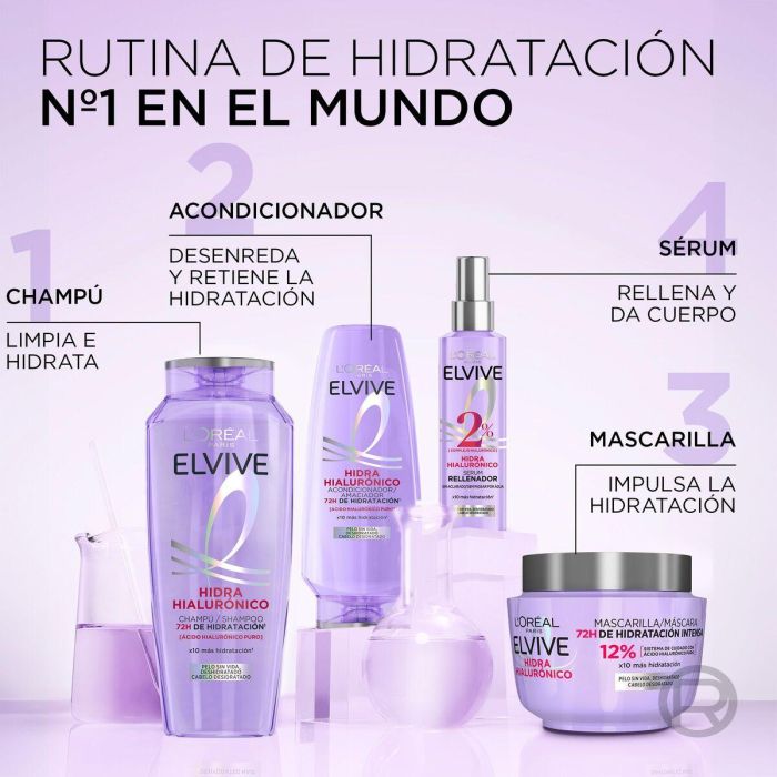 Shampooing L'Oreal Make Up ELVIVE HIDRA HIALURÓNICO 1 L 5 Shampooing L'Oreal Make Up ELVIVE HIDRA HIALURÓNICO 1 L 5