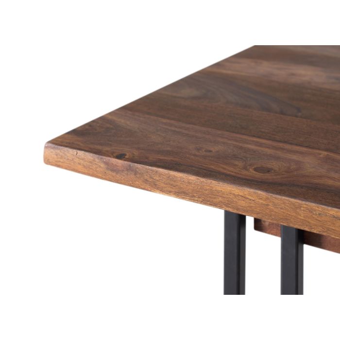 GINER Y COLOMER Table de Salle à Manger en Palissandre et Métal, Style Industriel 150 x 90 x 76 cm, Marron 3