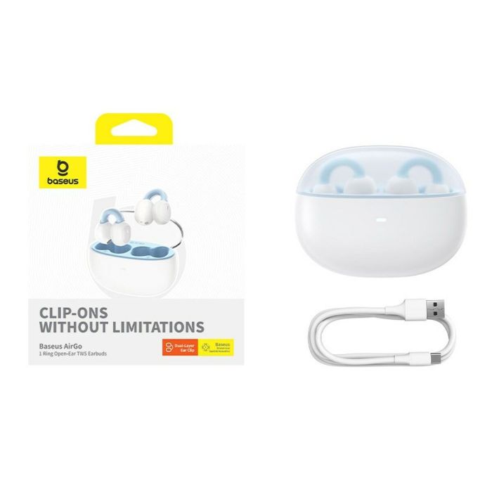 Casques avec Microphone Baseus A00069201223-00 Bleu Blanc 1