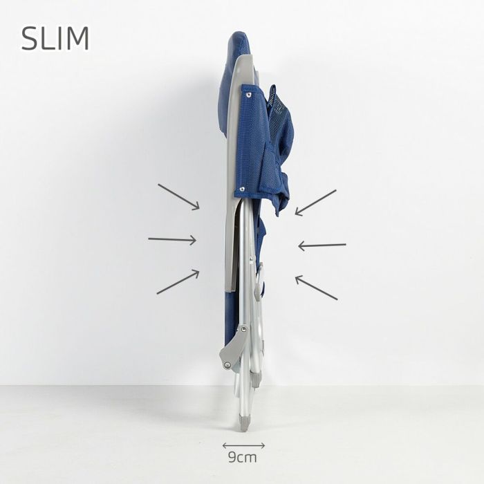 Chaise de Plage Aktive Slim Pliable Blue marine 47 x 87 x 58 cm (2 Unités) 5 Chaise de Plage Aktive Slim Pliable Blue marine 47 x 87 x 58 cm (2 Unités) 5