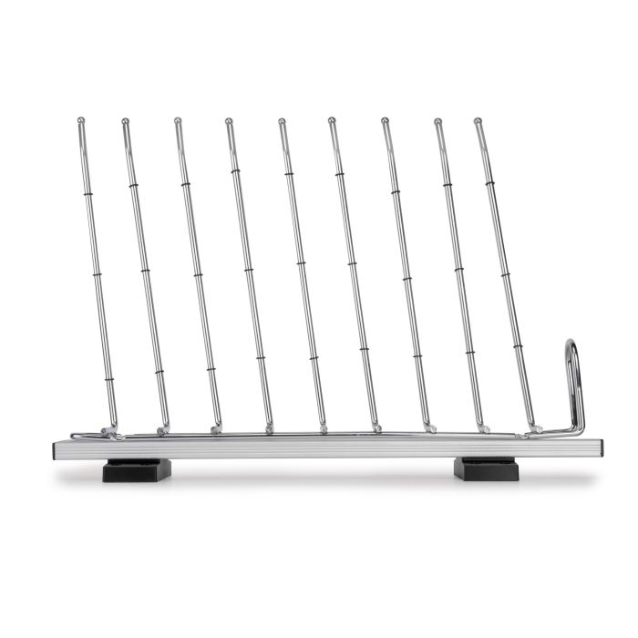 Emuca Porte-pantalons Self à montage latéral pour armoire, Droite, Chromé, Acier et Plastique et Aluminium. 4