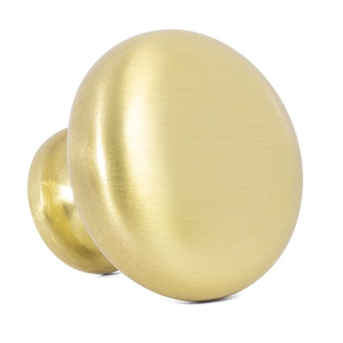 Pomo Zamak Modelo Duke Ø31 Cromo, Niquel Cepillado Y Laton Cepillado Mate Acabado Laton Cepillad Viefe 2