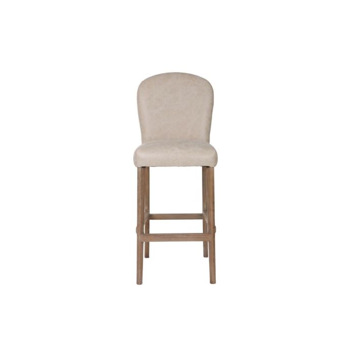 Tabouret Home ESPRIT Blanc Cuir 0 Tabouret Home ESPRIT Blanc Cuir 0