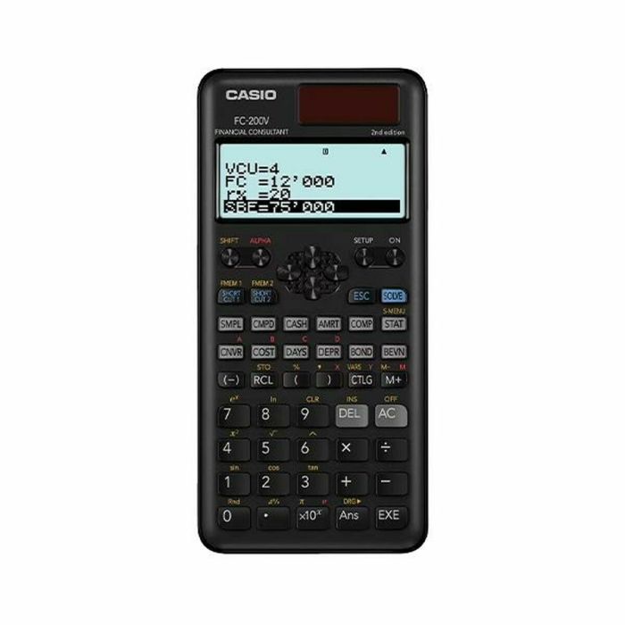 Calculatrice Casio FC-200V-2-W-ET Noir