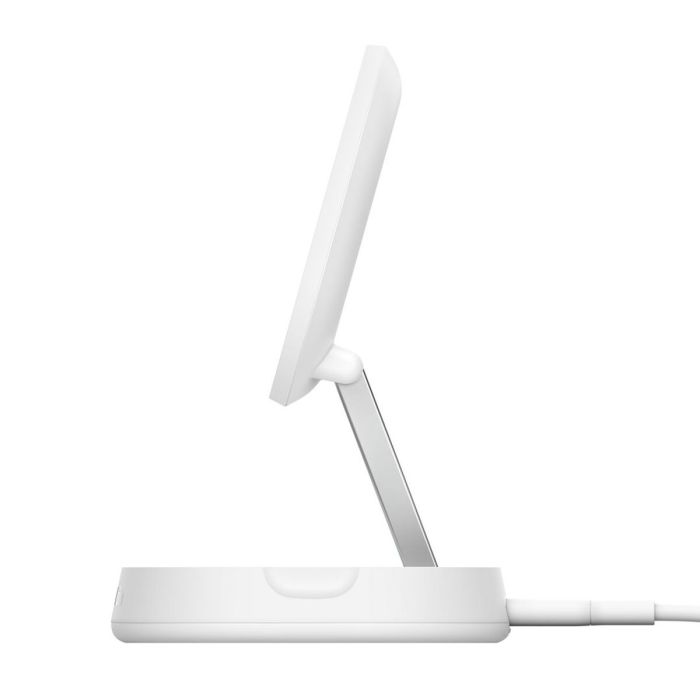 Belkin BoostCharge Pro - Station de recharge sans fil Qi2 15W avec charge rapide - Câble USB-C de 1,5 m - Blanc