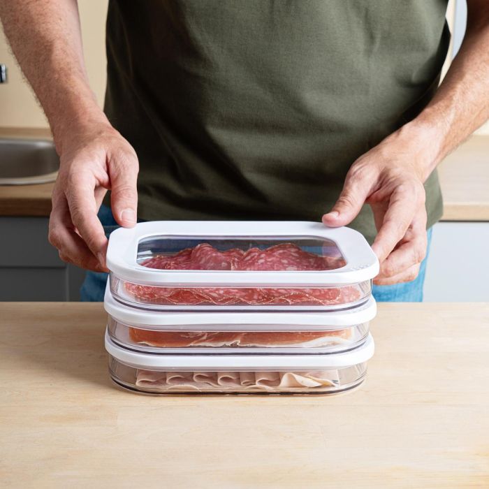 Lonchera Embutido Plástico Rico Quid 22x16x3,5 cm (12 Unidades) 2