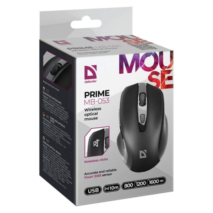Souris Optique Sans Fil Defender DEFENDER PRIME MB-053 RF SILENT Noir 4
