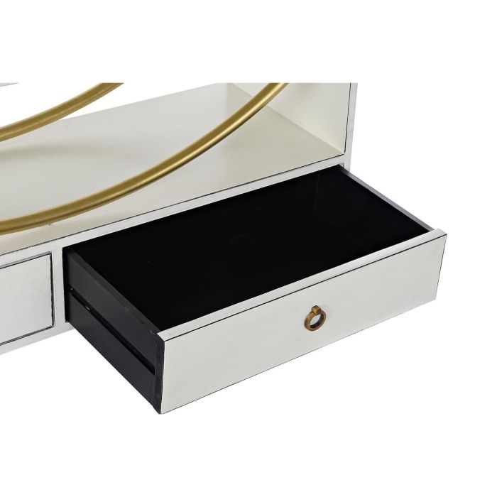 Étagère DKD Home Decor 160 x 35 x 180 cm Doré Métal Blanc Peuplier 2