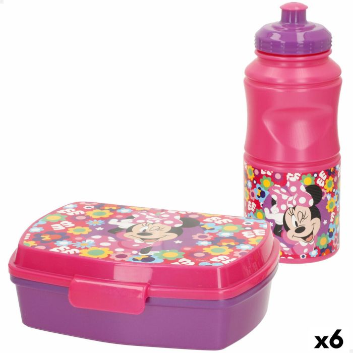 Boîte à lunch Minnie Mouse 380 ml 17 x 5,5 x 13,5 cm Bouteille (6 Unités)