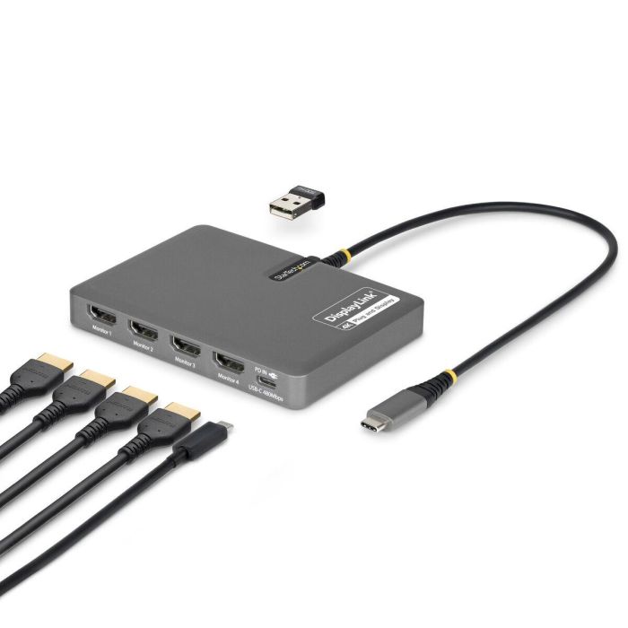 Câble USB Startech QUAD-USB-HDMI-ADAPT Gris 0 Câble USB Startech QUAD-USB-HDMI-ADAPT Gris 0
