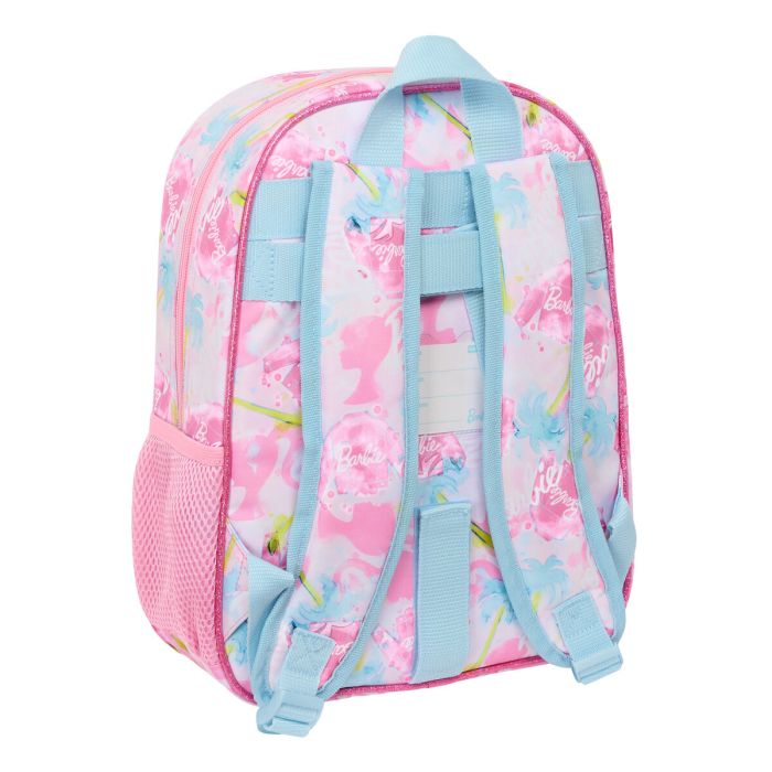 Cartable Barbie Painterly Rose Bleu ciel 26 x 34 x 11 cm 1